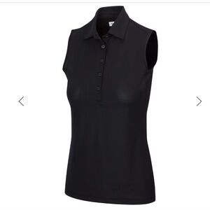 GREG NORMAN COLLECTION BLACK WOMENS POLO SHIRT PLAY DRY XL